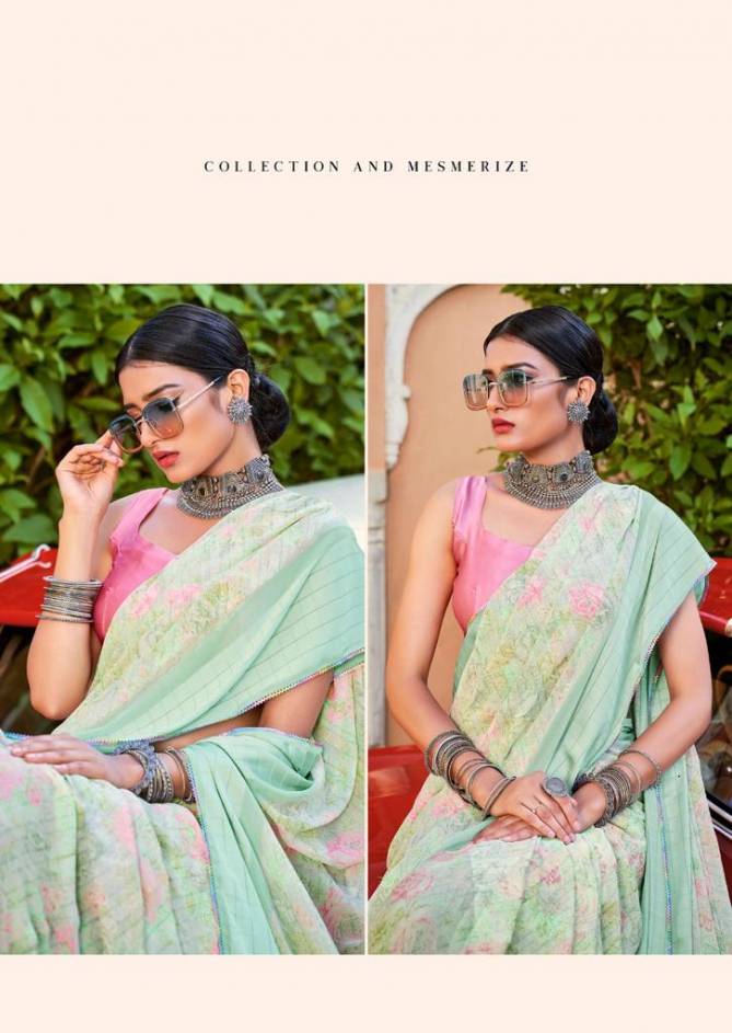 Kashvi Tanvi Fancy Chiffon Printed Ethnic Wear Designer Saree Collection